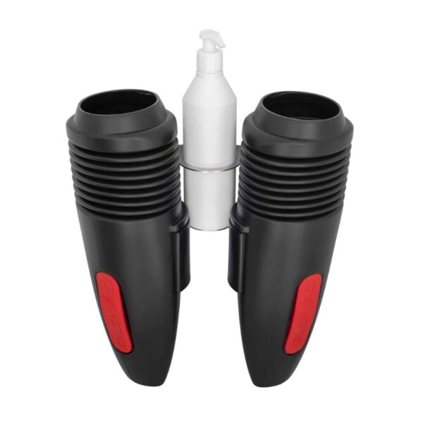Set di Vacuumizer GloVac rosso con dispenser di disinfettante