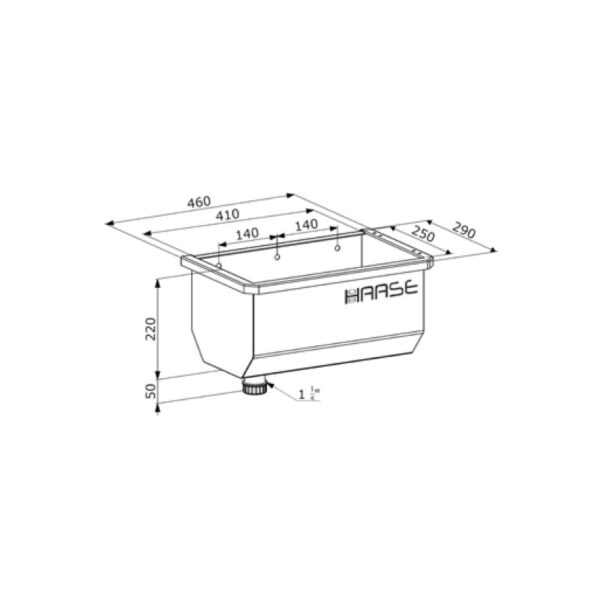 Haase Drinking trough 16l stainless steel