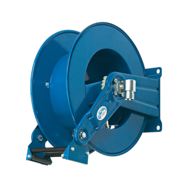 Ompi 36471 Spring-driven hose reel in painted steel