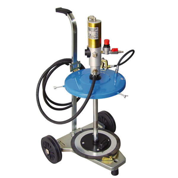 Mobile pneumatic grease supply kit for 18/25 kg pails on 2 wheels trolley (Drum not included)
