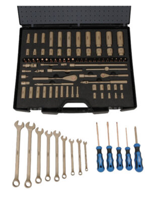 AMPCO Safety Tools Jeu de clés à douilles et tournevis 90 pièces