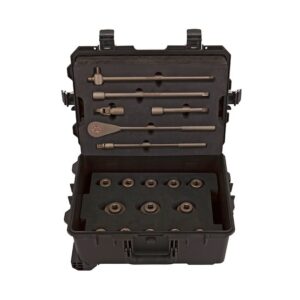 AMPCO Safety Tools Jogo de chaves de caixa de 6 pontas 1/4' drive com 14 peças em bronze de alumínio (AlBz)