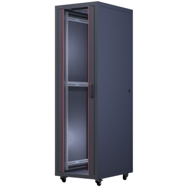 Upcom, Oxoline 19" Ayaklı Kabin, siyah, kapalı sunucu rafı, 600x800