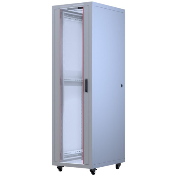 Upcom, Oxoline 19" Ayaklı Kabin, gri, kapalı sunucu rafı, 600x800