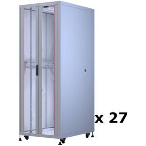 Upcom, 27 pcs, Armário de pé livre Oxoline 19", cinzento, rack de servidor interior, 800x1000