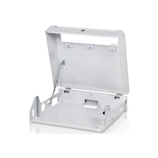 Upcom Slimrack 19'', Wandhängeschrank, grau, offener Schrank, Innenansicht