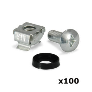 Conjunto de parafusos M6 da Upcom para armário de servidor (100 unidades)
