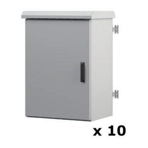 Upcom 10 pcs armário rack exterior para instalação na parede, dupla camada IP66, 600x600