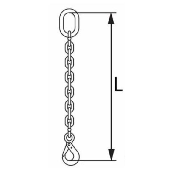 Gunnebo • 8mm, 1-naruinen nostoketju / ketjuriepu • MG1-BKG - Image 4