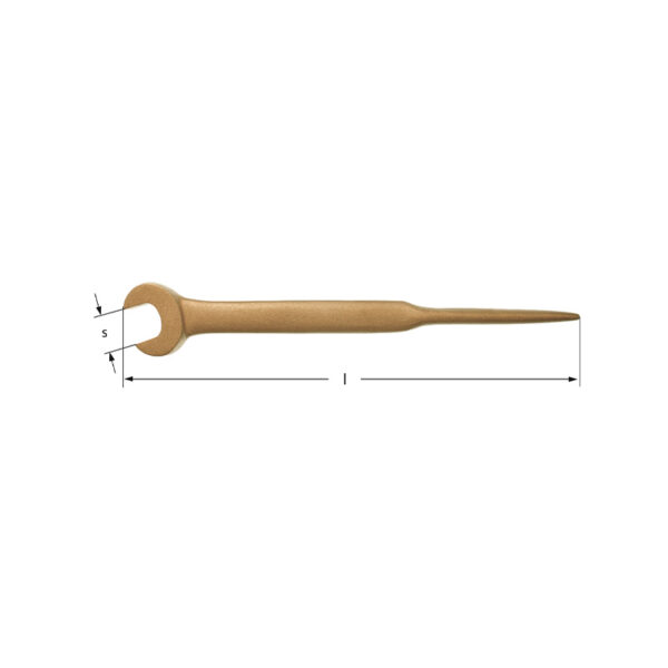 AMPCO Safety Tools • Construction open end wrench with pin, mandrel • (AlBz)
