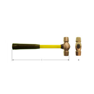 AMPCO Safety Tools Marteau de machiniste à double face AlBz