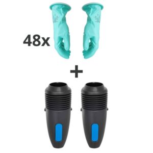 GloVac complete set with 48 pairs of gloves 0,4 mm and Vacuumizer set