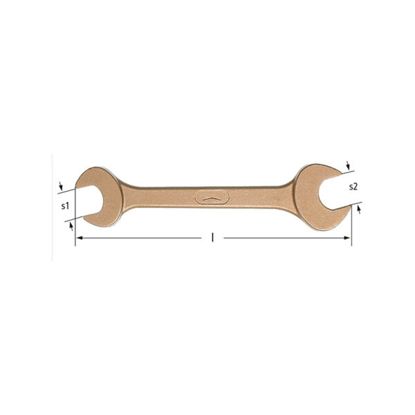 Double open end wrench BeCu DIN895