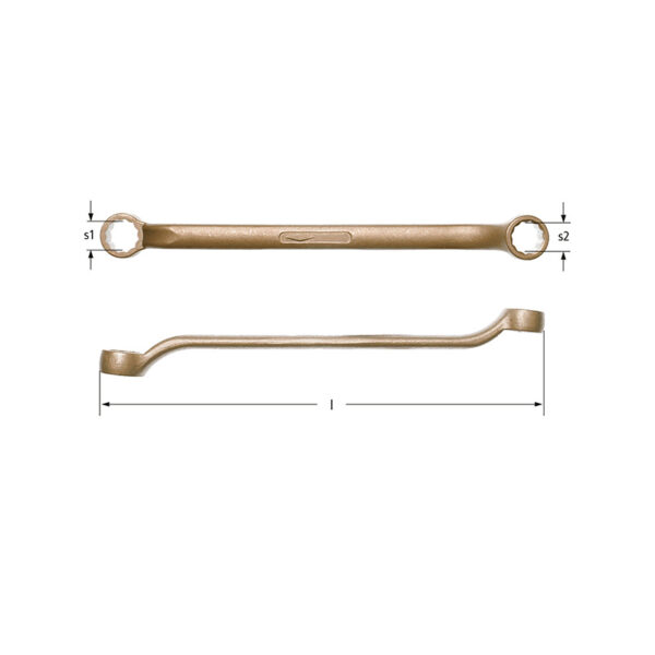 Double end box wrench offset BeCu