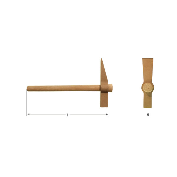 AMPCO Safety Tools Ciocan pentru zidari, tip german DIN5108 BeCu