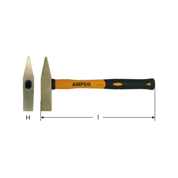 AMPCO Safety Tools • Rust removal hammer, scaling hammer • (AlBz)