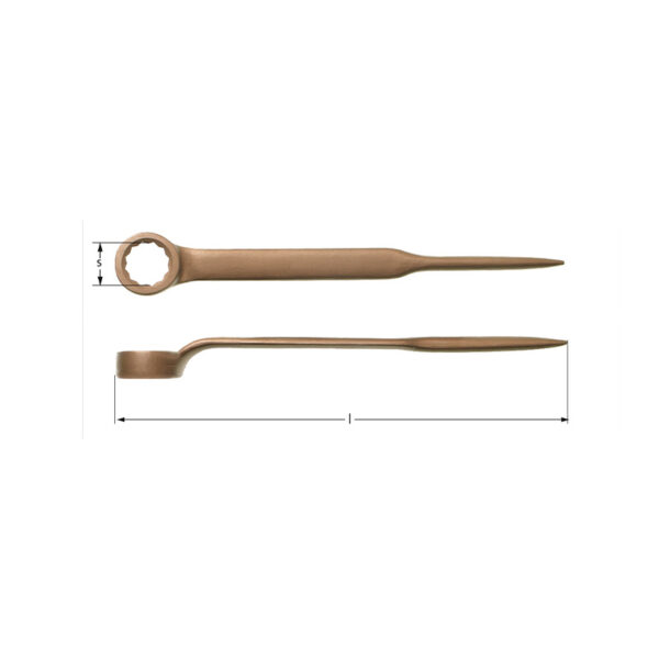 Construction box wrench offset with pin BeCu