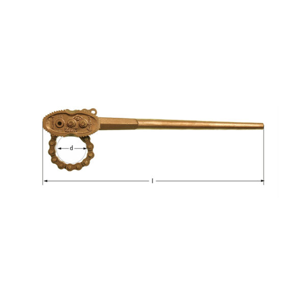 AMPCO Safety Tools Chain pipe wrench BeCu