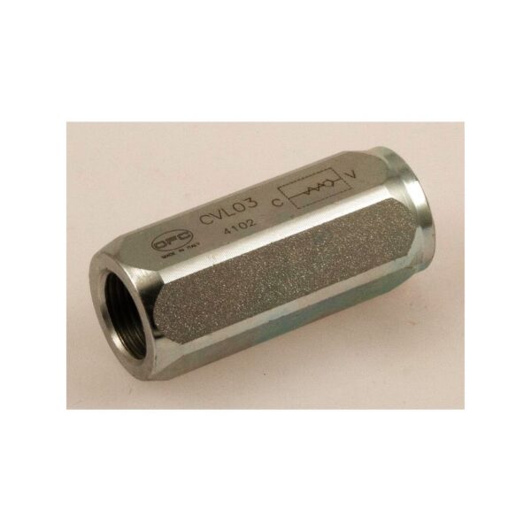 In line poppet check valve, 0,5 BAR, 38