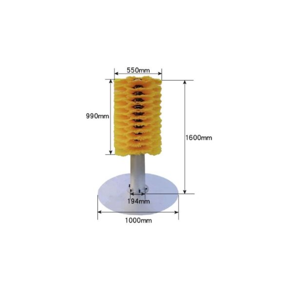 WD-AT001476 Dikey inek fırçası ve ölçümler