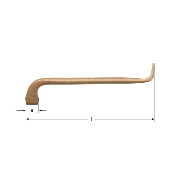 AMPCO Safety Tools offset screwdriver, angled screwdriver made of Beryllium Copper (BeCu)