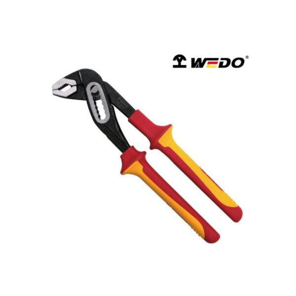 WEDO Alicates aislados para bombas de agua VDE 1000V IN510-10, fabricados en acero Cr-V duradero para una resistencia y seguridad excepcionales.