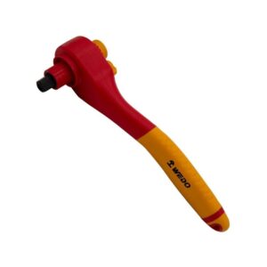 WEDO Chiave a cricchetto isolata VDE 1000V per elettricisti, che garantisce sicurezza e durata nei lavori elettrici. 1/4", 3/8" o 1/2"