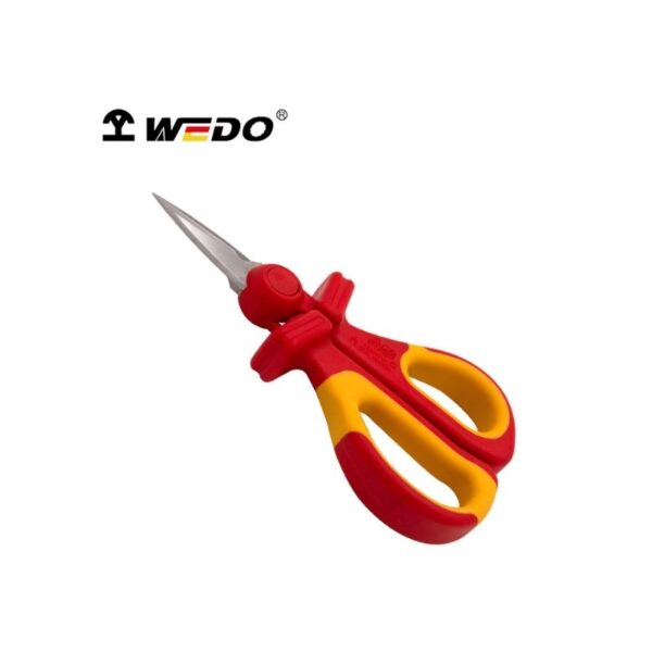 WEDO La tijera aislada VDE 1000V IN543-02 ofrece un diseño duradero y ergonómico para un corte seguro y preciso en entornos de alta tensión.