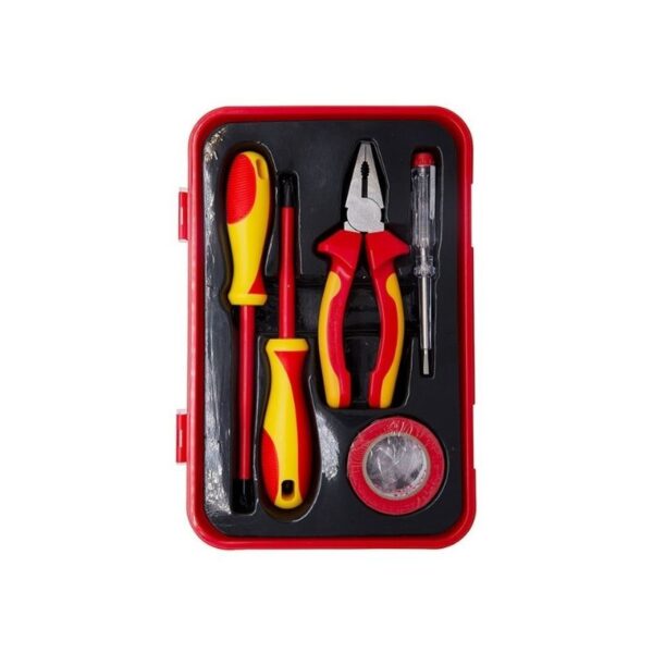 WEDO VDE 1000V yalıtımlı alet seti, güvenli elektrik işleri için pense, tornavida, voltaj test cihazı ve bant içerir.