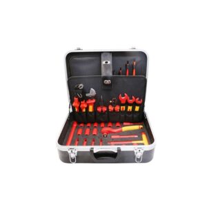 WEDO Juego de herramientas aisladas VDE 1000V, 42 piezas, para trabajos eléctricos seguros, incluye pelacables, alicates y destornilladores.