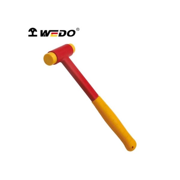 WEDO8711-160 VDE 1000V Yalıtımlı Lastik Çekiç, elektrik uygulamalarında dayanıklılık ve güvenlik için yüksek kaliteli kauçuk.