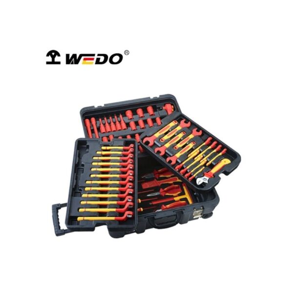 A kiváló minőségű WEDO VDE 1000V szigetelt szerszámkészlet, SKU WEDO8868-S68, biztonságot és tartósságot biztosít az elektromos feladatokhoz.
