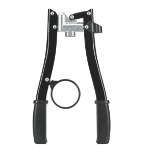 Ingrassatore a due mani per cartucce da 500 g, dotato di tubo flessibile e accoppiatore idraulico per una lubrificazione efficiente.