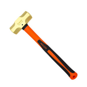 Mazza in ottone WEDO con manico in fibra di vetro, design ergonomico, resistente, antiscintilla, strumento professionale.