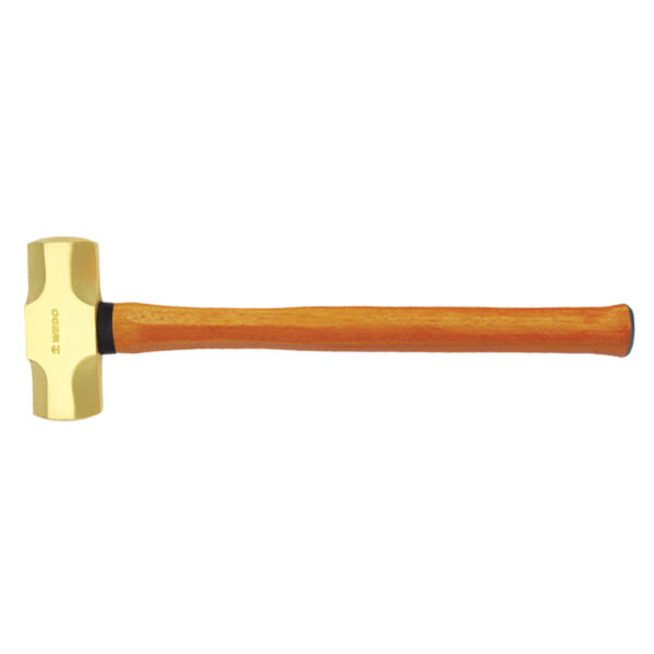 Der WEDO Vorschlaghammer aus Messing mit ergonomischem Holzgriff sorgt für sichere, präzise Schläge für den professionellen Einsatz.