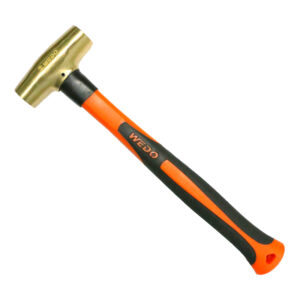 Martello in ottone WEDO con manico in fibra di vetro, strumento professionale per precisione, durata, ideale per falegnameria e riparazione.
