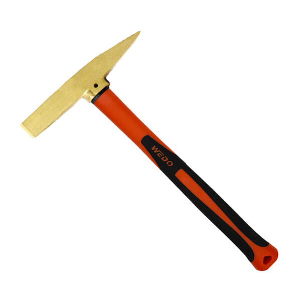 WEDO Brass Scaling Hammer with Fiberglass Handle, durable and ergonomic for professional industrial applications.