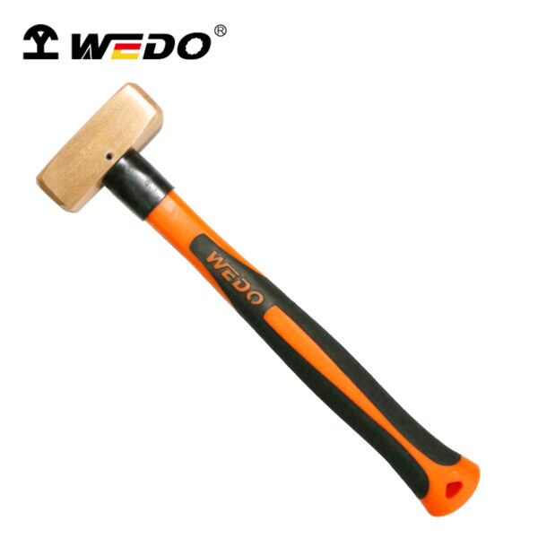 Martillo de cobre WEDO: Cabeza de cobre duradera, mango ergonómico de fibra de vidrio, ideal para tareas de precisión profesionales.