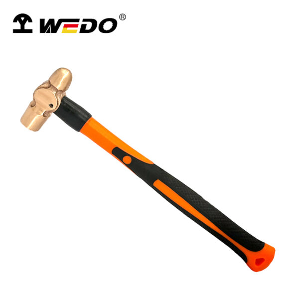 WEDO Copper Ball Pein Hammer: Първокласно качество, издръжлива медна глава, ергономична дръжка от фибростъкло за професионална употреба.