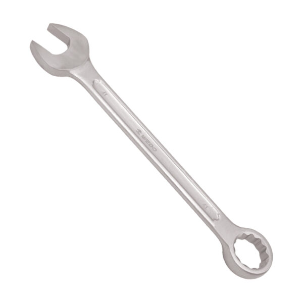WEDO Ringsteeksleutel, hoogglans gepolijst, RVS 304, corrosiebestendig, ergonomisch ontwerp, professioneel gereedschap.