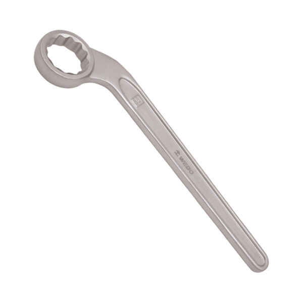WEDO 304 roestvrijstalen enkele ringsleutel, bocht van 45 graden, professioneel gereedschap voor monteurs en ingenieurs.