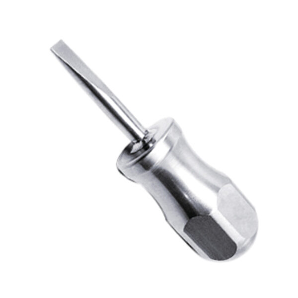 Aparafusadora WEDO Stubby, cabeça plana ranhurada, aço inoxidável 304, ferramenta compacta, ergonómica, de nível profissional.