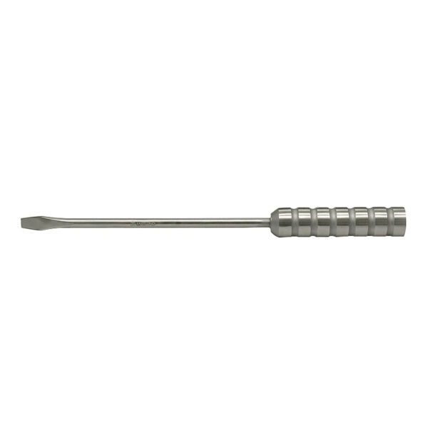 WEDO platte schroevendraaier, 304 roestvrij staal, ergonomische grip, corrosiebestendig, ideaal voor professioneel gebruik.