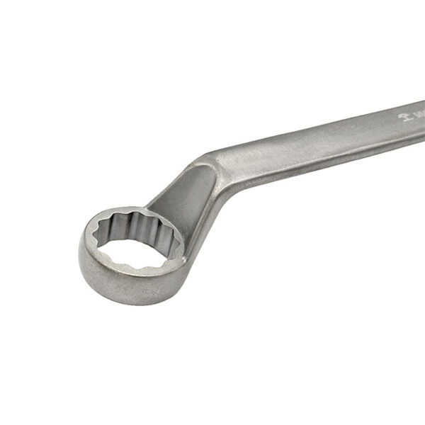 Chave de caixa de dupla extremidade em titânio com design offset para maior acessibilidade e precisão em tarefas profissionais.