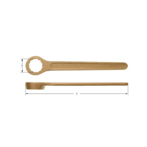 AMPCO non-sparking box and ring wrenches ensure safety in explosive environments with exceptional corrosion resistance.