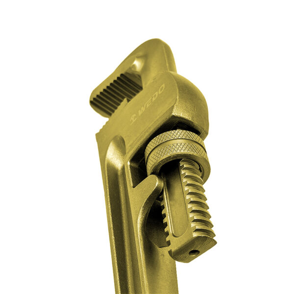 Llave para tubos WEDO: No produce chispas, resistente a la corrosión, ideal para trabajos de tuberías seguros y profesionales en entornos peligrosos.