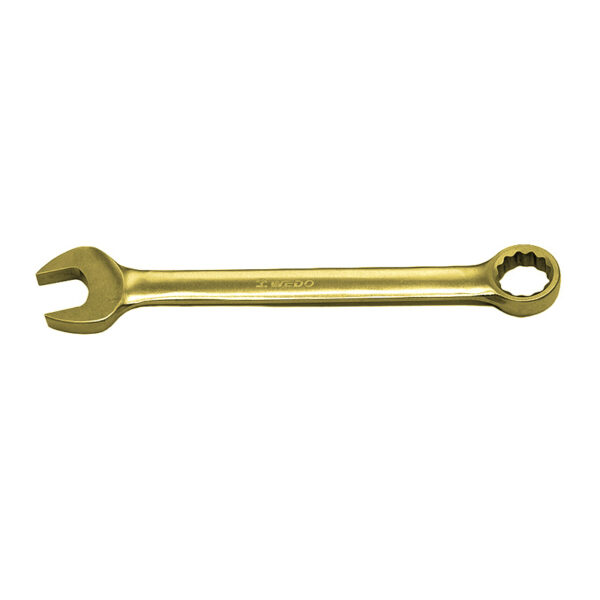 Cheie combinată WEDO, aluminiu bronz, lucioasă, fără scântei, certificată BAM ATEX, unealtă profesională.