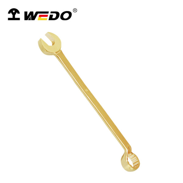 Chave de bronze de alumínio WEDO premium, sem faísca, certificada BAM ATEX, garante segurança e precisão em ambientes perigosos.