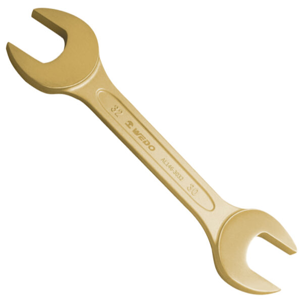 WEDO dubbele steeksleutel, aluminium brons, vonkvrij, BAM ATEX-gecertificeerd, corrosiebestendig gereedschap.
