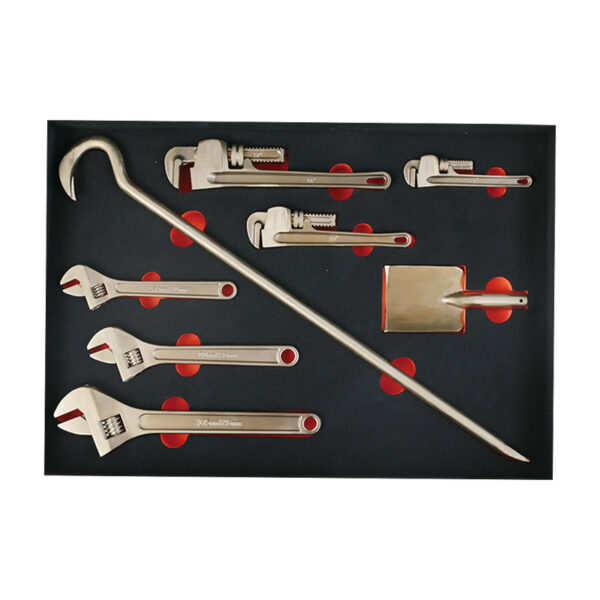 WEDO 17-dijelni set alata koji ne iskre, BAM ATEX certifikat, izrađen od izdržljive aluminijske bronce za vrhunsku sigurnost.